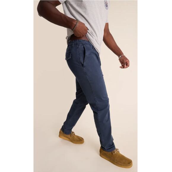 Chubbies Navy The Classic Blues 32" Original Stretch Twill Pants Size L - Picture 11 of 11